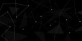 Abstract digital background of points, lines and triangles. Glowing plexus. Big data. Network or connection. Abstract technology Royalty Free Stock Photo