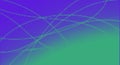 Abstract digital background with purple and green halftone pattern and wavy intersecting lines Royalty Free Stock Photo