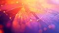 Vibrant Abstract Network Connections Pink Orange Good Resolution Stock Photo Royalty Free Stock Photo
