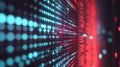 Digital Display With Blue and Red Lights Showing Data Streams in Information Technology Royalty Free Stock Photo