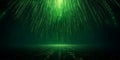 Abstract digital background simulating the matrix effect with falling green Royalty Free Stock Photo