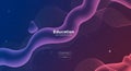 Abstract Education Background with Fluid Gradient Shapes Royalty Free Stock Photo