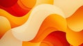 abstract digital background with smooth, flowing waves of orange, yellow, and red Royalty Free Stock Photo