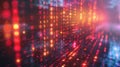 Digital Data Stream with Binary Code Illustration, Futuristic Technology and Cyber Security Concept Royalty Free Stock Photo