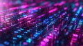 Digital Data Stream: Binary Code Visualization in Blue and Magenta Tones Royalty Free Stock Photo