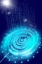 Abstract Digital Binary Code Background with Blue Light Effects Dynamic Data Visualization Concept for Technology Web Design and Royalty Free Stock Photo