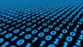 Abstract digital binary code pattern in blue and black Royalty Free Stock Photo