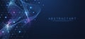 Abstract digital blockchain cube blocks concept. 3D big data cubes quantum computer technology idea. Artificial intelligence data