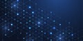 Abstract digital blockchain cube blocks concept. 3D big data cubes quantum computer technology idea. Artificial intelligence data Royalty Free Stock Photo