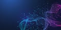 Abstract digital blockchain cube blocks concept. 3D big data cubes quantum computer technology idea. Artificial intelligence data Royalty Free Stock Photo