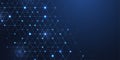 Abstract digital blockchain cube blocks concept. 3D big data cubes quantum computer technology idea. Artificial intelligence data Royalty Free Stock Photo