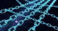 Abstract digital blockchain network connections securely linked data blocks Royalty Free Stock Photo