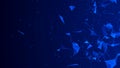 Abstract digital blue background. Plexus effect. Network connection structure. 3D rendering Royalty Free Stock Photo