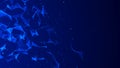 Abstract digital blue background. Plexus effect. Network connection structure. 3D rendering Royalty Free Stock Photo