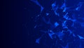 Abstract digital blue background. Plexus effect. Network connection structure. 3D rendering Royalty Free Stock Photo