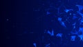 Abstract digital blue background. Plexus effect. Network connection structure. 3D rendering Royalty Free Stock Photo