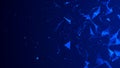 Abstract digital blue background. Plexus effect. Network connection structure. 3D rendering Royalty Free Stock Photo