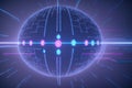 Abstract digital brain. Neural network concept. IQ testing, artificial intelligence, generative ai Royalty Free Stock Photo