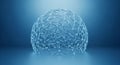 Abstract Digital Brain Sphere Futuristic Network Connection Visualization Royalty Free Stock Photo