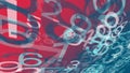 Abstract digital chaos, vector big data digits Royalty Free Stock Photo