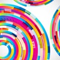 Abstract digital circles bright techno background