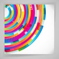 Abstract bright digital circles background