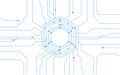 Abstract Hexagonal Circuit Board Network Royalty Free Stock Photo