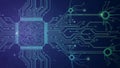 Abstract Digital Circuit Board with Neural Network Connections Royalty Free Stock Photo