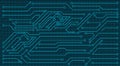 Abstract digital circuit board pattern with blue lines on a dark background, symbolizing technology Royalty Free Stock Photo