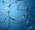 Abstract digital clocks Royalty Free Stock Photo