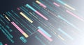 Abstract digital code and data visualization, representing technology, programming, and analytics Royalty Free Stock Photo