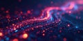 Abstract digital code flowing binary data streams network security technology background Royalty Free Stock Photo