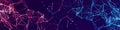 Abstract digital communication points. Technological background. Network connection structure. Color plexus effect. 3D Royalty Free Stock Photo