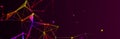 Abstract digital communication points. Technological background. Network connection structure. Color plexus effect. 3D Royalty Free Stock Photo