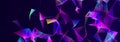 Abstract digital communication points. Technological background. Network connection structure. Color plexus effect. 3D Royalty Free Stock Photo