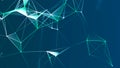 Abstract digital communication points. Technological background. Network connection structure. Color plexus effect. 3D Royalty Free Stock Photo