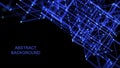 Abstract digital connection dots. Technology background. Network connection structure. Plexus effect. 3d Royalty Free Stock Photo