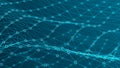 Abstract digital connection dots. Technology background. Network connection structure. Plexus effect. 3d rendering Royalty Free Stock Photo