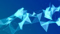 Abstract digital connection dots. Technology background. Network connection structure. Plexus effect. 3d rendering Royalty Free Stock Photo