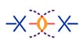 Abstract Digital Connection, Network Technology Icon, vector design Generative AI Royalty Free Stock Photo