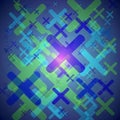 Abstract Digital Crosses Pattern with Bright Light Effect Royalty Free Stock Photo