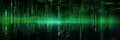 Abstract Digital Cyber Code Matrix Background With Green Binary Data. Generative AI Royalty Free Stock Photo