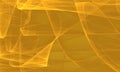 Abstract digital 3d artwork of multilayered texture in translucent golden yellow hues.