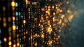 Abstract Digital Data Background with Glowing Orange Binary Code and Matrix Numbers, Futuristic High Tech Cyber Security Concept, Royalty Free Stock Photo