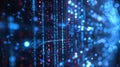 Abstract Digital Binary Code Background with Glowing Particles and Information Flow Royalty Free Stock Photo