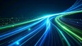 Abstract digital data flow with glowing lines, representing network connections and technology. Royalty Free Stock Photo