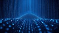 Abstract digital data flow and network connections Royalty Free Stock Photo