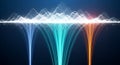 Abstract Digital Data Flow Visualization technology Royalty Free Stock Photo