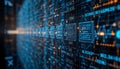 Abstract Digital Data Flow Visualizing Cyber Network and Information System Royalty Free Stock Photo