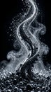 Abstract Digital Data Stream with Bubbles and Numeric Flow Royalty Free Stock Photo